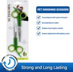 Pet Magasin Japanese Stainless Steel Grooming Scissors (2) for Facial Hair and Larger for Body Trimming with Round Tip - Image 7