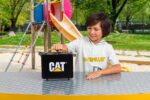 CAT Construction Toys, Store N Go Playset - Tin Travel Case Transforms into Multi-Level Worksite, Includes 2 Little Machines Vehicles & 10 + Accessories, Portable STEM Toy for Kids Ages 3 + - Image 6
