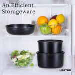 JEETEE Pots and Pans Set Non Stick 17pcs, Kitchen Cookware Sets with Detachable Handle, Induction Nonstick Cookware Set with Removable Handle, Stackable RV Cookware, Oven Safe, PFAS/PFOA Free, Black - Image 10