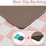 Pink Checkered Kitchen Mats for Floor Set of 2, 2 Pcs Cushioned Non Slip Runner Rugs for Kitchen/Sink/Laundry, Comfort Aesthetic Cute Anti-Fatigue Foam Floor Mat 17.3"x29.5"+17.3"x47.2" - Image 7