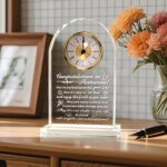Crystal Retirement Clock Gifts for Women and Men, Happy Retirement Glass Plaque Party Decorations for Colleagues Manager Teacher Doctor Friends - Image 5