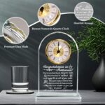 Crystal Retirement Clock Gifts for Women and Men, Happy Retirement Glass Plaque Party Decorations for Colleagues Manager Teacher Doctor Friends - Image 6
