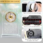 Crystal Retirement Clock Gifts for Women and Men, Happy Retirement Glass Plaque Party Decorations for Colleagues Manager Teacher Doctor Friends - Image 8