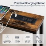 HOOBRO 55.1" Narrow Console Table with Power Outlets, 5.9" Behind Couch Table with Charging Station, Long Sofa Table, Skinny Entryway Table for Living Room, Hallway, Foyer, Rustic Brown BF145UXG01 - Image 9