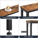 HOOBRO 55.1" Narrow Console Table with Power Outlets, 5.9" Behind Couch Table with Charging Station, Long Sofa Table, Skinny Entryway Table for Living Room, Hallway, Foyer, Rustic Brown BF145UXG01 - Image 10