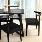 DELAVIN Solid Wood Dining Chairs Set of 4, Farmhouse Style High Ladder Back Dining Room Chairs, Modern Dining Chair for Living Room, Kitchen, Bedroom, Black - Image 4
