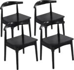 DELAVIN Solid Wood Dining Chairs Set of 4, Farmhouse Style High Ladder Back Dining Room Chairs, Modern Dining Chair for Living Room, Kitchen, Bedroom, Black - Image 9