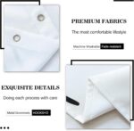 Boho Mid Century Leaf Shower Curtain Set,Arch Sun Design,Minimalistic Leaves Pattern,Waterproof and Luxurious Fabric-12 Hooks(Black-72" x 96") - Image 6