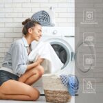 Boho Mid Century Leaf Shower Curtain Set,Arch Sun Design,Minimalistic Leaves Pattern,Waterproof and Luxurious Fabric-12 Hooks(Black-72" x 96") - Image 8