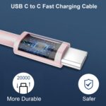 Fast Charger Block, 20W Dual Port USB C Fast Charger Block with 6FT Long USB C to C Charging Cable Cord for Phone 17 16 15 Pro Max/17 16 15 Pro/17 16 15/16 15 Plus-Pink - Image 5