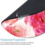 Pink Peony Flower Round Mousepad, Personalized Custom Design Mouse Pads，Cute Waterproof Circular Non-Slip Rubber Base Small Mouse Pad， Mousepad for Laptop Computers - Image 4