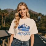 Graphic T-Shirts for Women Hiking Camping Trip Compass Printed Vintage Summer Casual Tees Holiday Workout Tops - Image 5