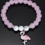 Kivosliviz Flamingo Gift Ideas for Women Bracelet Unique Pink Flamingos Jewelry Flamingo Bracelet - Image 3