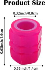 8PCS Car Tire Valve Stem Caps, Universal Noctilucent Waterproof Car Wheel Tire Caps, Suitable for Air Valve Caps for Cars, Motorcycles, Bicycles (Pink) - Image 3