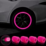 8PCS Car Tire Valve Stem Caps, Universal Noctilucent Waterproof Car Wheel Tire Caps, Suitable for Air Valve Caps for Cars, Motorcycles, Bicycles (Pink) - Image 6