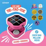 GiiKER Tic Tac Toe Bolt Game, Original 3-in-1 Handheld Games, Portable Travel Games for Car Ride, Toys Gift Idea for Kids and Adults, Stocking Stuffers Birthday Gifts for Boys Girls - Pink - Image 3