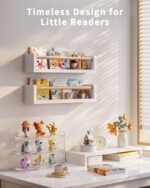 Includes Hardware, No Wood Inserts Needed Nursery Book Shelves, 4 Pack, Wall Book Shelves for Kids Room, Baby, Toddler, Nursery Decor - Image 5