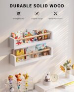 Includes Hardware, No Wood Inserts Needed Nursery Book Shelves, 4 Pack, Wall Book Shelves for Kids Room, Baby, Toddler, Nursery Decor - Image 8