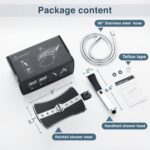 BRIGHT SHOWERS High Pressure Dual Shower Head Combo, Handheld Showerhead Rainfall Shower Head Combo with Black Face, 60 Inch Long Stainless Steel Shower Hose, Chrome - Image 9