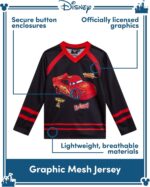 Disney Boys Sports Jersey - Mickey Mouse Cars Lightning McQueen Lilo and Stitch Hockey Baseball Jersey for Toddlers and Kids - Image 3