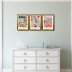 Wieco Art Framed Canvas Wall Art 3 Piece Henri Mattise Art Abstract Colorful Matisse Posters Canvas Prints for Wall and Home Office Decorations Bronze Gold Frame - Image 4