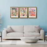 Wieco Art Framed Canvas Wall Art 3 Piece Henri Mattise Art Abstract Colorful Matisse Posters Canvas Prints for Wall and Home Office Decorations Bronze Gold Frame - Image 5