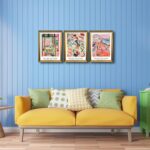 Wieco Art Framed Canvas Wall Art 3 Piece Henri Mattise Art Abstract Colorful Matisse Posters Canvas Prints for Wall and Home Office Decorations Bronze Gold Frame - Image 6