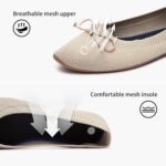 Shupua Women's Flats Black Flats Shoes Pointed Toe Ballet Flats Comfortable Bow Girls Flats Dressy - Image 3