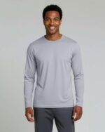 Real Essentials 3 & 5 Pack: Men's Mesh Quick Dry Athletic Long Sleeve T-Shirt UPF SPF UV Sun (Available in Big & Tall) - Image 3