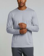 Real Essentials 3 & 5 Pack: Men's Mesh Quick Dry Athletic Long Sleeve T-Shirt UPF SPF UV Sun (Available in Big & Tall) - Image 5