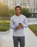 Real Essentials 3 & 5 Pack: Men's Mesh Quick Dry Athletic Long Sleeve T-Shirt UPF SPF UV Sun (Available in Big & Tall) - Image 7