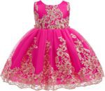 Jup'Elle Flower Girl Dresses for Wedding Embroidery Formal Dress Baby Girls Princess Pageant Party Dress with Headwear - Image 3