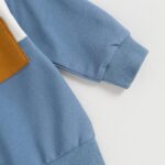 Toddler Baby Boy Fall Outfit Contrast Color Sweatshirt Tops with Elastic Waist Pants Cute Infant Newborn Winter Clothes - Image 6