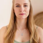 Vito 925 Sterling Silver Initial Necklace for Women, Cubic Zirconia Double Heart Letter Pendant, 18" - Image 4