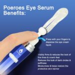 Eye Serum with 8% Caffeine 8% Retinol Hyaluronic Acid Niacinamide peptides for Puffy Bags Fine Lines Dark Circles Wrinkles, Under Eye Cream with 360° Roller Massage Ball, 0.5 fl. oz - Image 3