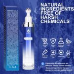 Eye Serum with 8% Caffeine 8% Retinol Hyaluronic Acid Niacinamide peptides for Puffy Bags Fine Lines Dark Circles Wrinkles, Under Eye Cream with 360° Roller Massage Ball, 0.5 fl. oz - Image 4