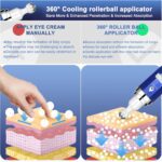 Eye Serum with 8% Caffeine 8% Retinol Hyaluronic Acid Niacinamide peptides for Puffy Bags Fine Lines Dark Circles Wrinkles, Under Eye Cream with 360° Roller Massage Ball, 0.5 fl. oz - Image 7