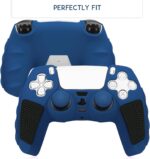 SIKEMAY Anti-Slip PS5 Controller Skin, Soft Thicken Non-Slip Studded Silicone Gel Grip Protective Cover Case for PlayStation 5 Controller Grip, 2 Pack with 8 x Thumb Grip Caps - Image 3
