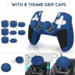 SIKEMAY Anti-Slip PS5 Controller Skin, Soft Thicken Non-Slip Studded Silicone Gel Grip Protective Cover Case for PlayStation 5 Controller Grip, 2 Pack with 8 x Thumb Grip Caps - Image 8