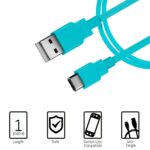 Orzly Switch Lite Accessories Bundle - Case & Screen Protector for Nintendo Switch Lite Console, USB Cable, Games Holder, Grip Case, Headphones, Thumb-Grip Pack & More (Gift Pack - Turquoise Blue) - Image 9