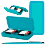 Orzly Switch Lite Accessories Bundle - Case & Screen Protector for Nintendo Switch Lite Console, USB Cable, Games Holder, Grip Case, Headphones, Thumb-Grip Pack & More (Gift Pack - Turquoise Blue) - Image 10