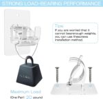 CIEMGNZOC 4PCS No Drill Curtain Brackets, Self-Adhesive Rod Holders, Adjustable Hooks for Rods Under 1.57 Inch (Transparent) - Image 4