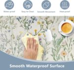AQQA Flower Large Desk Pad,Floral Desk Mat for Desktop,Non-Slip PU Leather Mouse Pad, Waterproof Laptop Computer Desk Keyboard Mat,Table Protector Blotter Mat for School Office Home 31.5" x 15.7" - Image 3