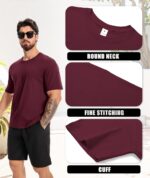 ZITY 3 Pack Men's T-Shirts Cotton Crew Neck Basic Tee Short Sleeve Soft Casual Shirts Summer Tops - Image 4