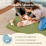 Mallify Baby Mat for Floor, Thick Soft Non-Toxic Vegan Leather Baby Play Mat, Waterproof Foam Play Mat, Padded Play Mat for Baby, 50x50 Playpen Mat, Infant Playmat for Baby Girls and Boys, Green - Image 7