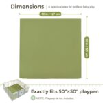 Mallify Baby Mat for Floor, Thick Soft Non-Toxic Vegan Leather Baby Play Mat, Waterproof Foam Play Mat, Padded Play Mat for Baby, 50x50 Playpen Mat, Infant Playmat for Baby Girls and Boys, Green - Image 8