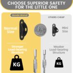 Furniture Anchors (10 Pack) Anti Tip Furniture Straps for Baby Proofing, 400lbs Tension Earthquake Resistant Metal Straps, Furniture Wall Anchor Prevent Baby Pet from Falling Furniture - Image 6