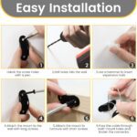 Furniture Anchors (10 Pack) Anti Tip Furniture Straps for Baby Proofing, 400lbs Tension Earthquake Resistant Metal Straps, Furniture Wall Anchor Prevent Baby Pet from Falling Furniture - Image 7