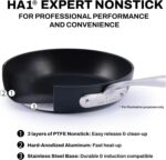 All-Clad HA1 Expert Hard Anodized NonstickFrying Pans Skillets Set with Lids (8", 10" & 12") Dishwasher-Safe, Oven-Safe Up to 500°F Compatible with All Stovetops (Gas, Electric & Induction) - Black - Image 7