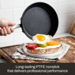 All-Clad HA1 Expert Hard Anodized NonstickFrying Pans Skillets Set with Lids (8", 10" & 12") Dishwasher-Safe, Oven-Safe Up to 500°F Compatible with All Stovetops (Gas, Electric & Induction) - Black - Image 9